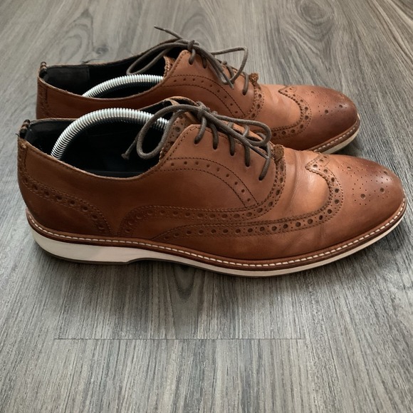 Cole Haan Grand OS Mens Size 11 Brown Wingtip Leather Dress‎ Shoes C30697